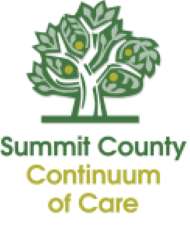 Summit County Continuum of Care logo with drawing of green tree.