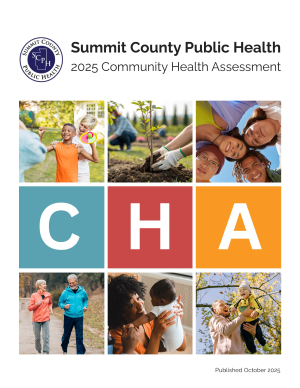 Report cover with images of people of various ages and the block letters C, H, A.